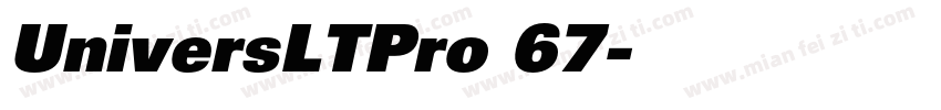 UniversLTPro 67字体转换